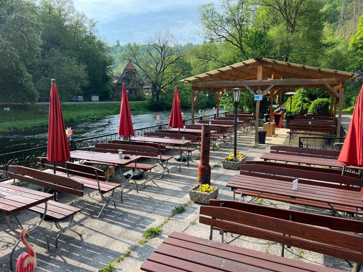 Pension Sternschnuppe, Treseburg Harz, Unmittelbar Am Wasser 塔勒 外观 照片