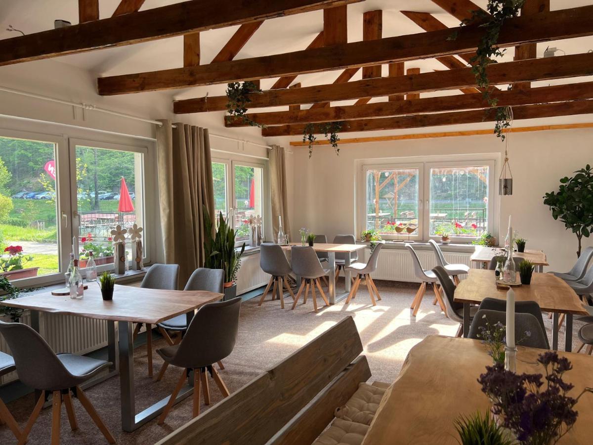 Pension Sternschnuppe, Treseburg Harz, Unmittelbar Am Wasser 塔勒 外观 照片
