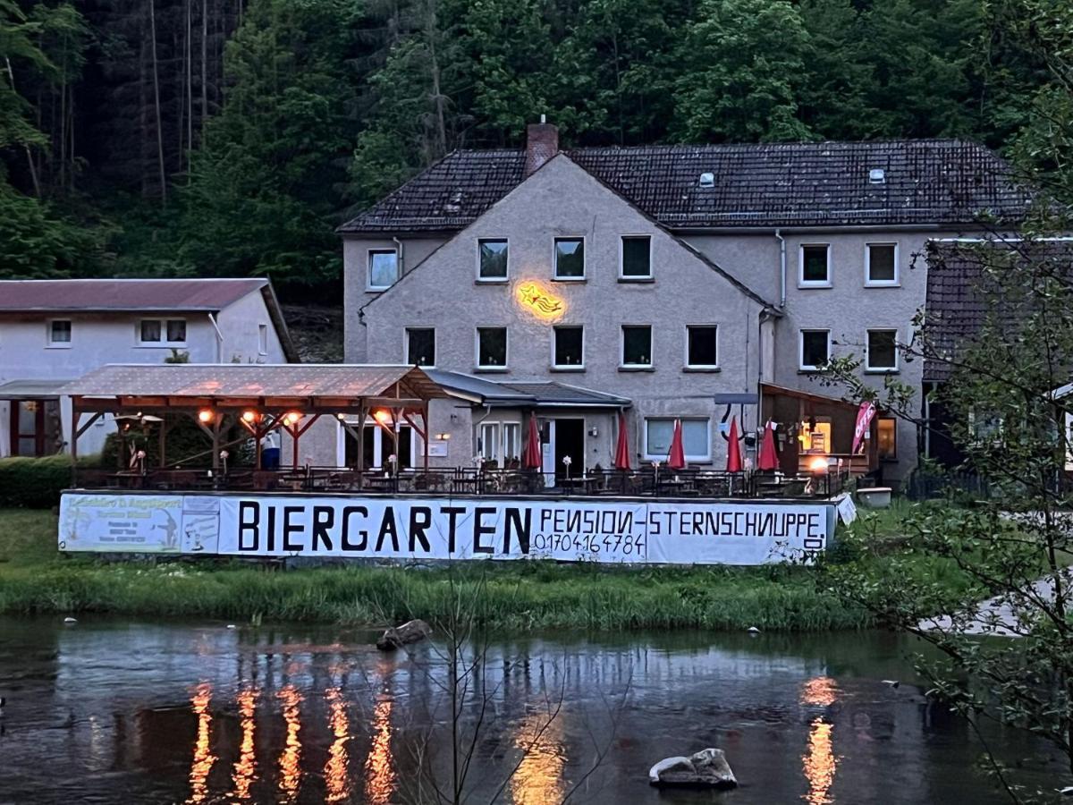Pension Sternschnuppe, Treseburg Harz, Unmittelbar Am Wasser 塔勒 外观 照片